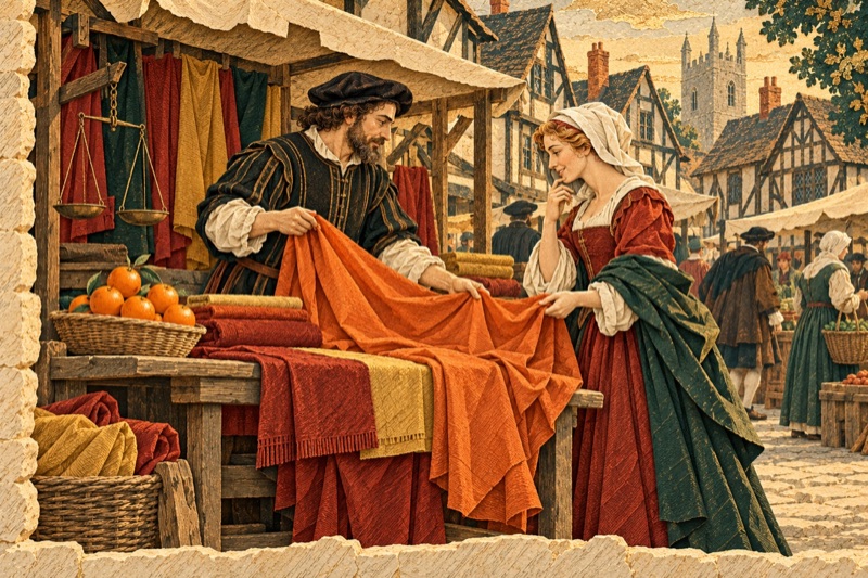 De kleur leende een vrucht